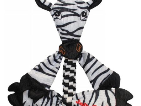 Animal Flathead Dog Toy Small Zebra 1 Count by Jolly Pets Online