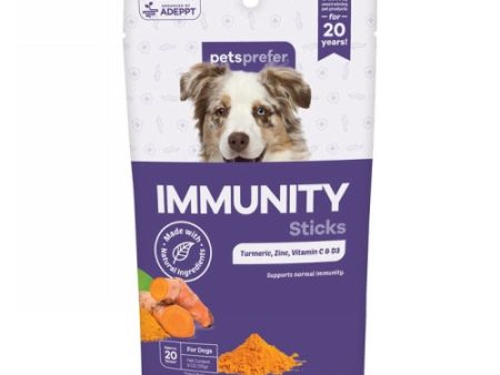 Immunity Soft Chews or Sticks for Dogs 20 Sticks by Petsprefer For Discount