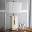 Safavieh Amiliana Cream Glazed Tassel Lamp Discount