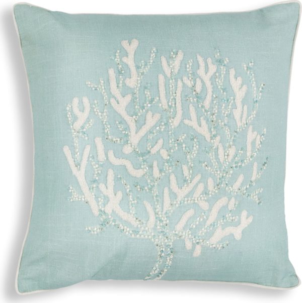 KAS Pillow L271 Aqua Coral Reef Online now