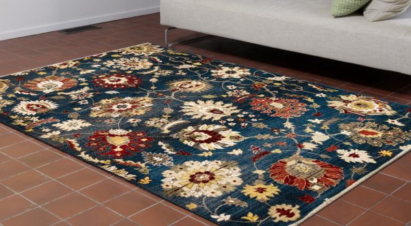 Trans Ocean Calais Vintage Floral Navy Area Rug by Liora Manne Discount