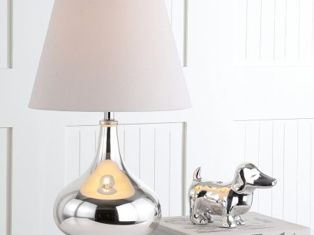 Safavieh Amy Gourd Glass Lamp Silver Discount