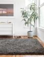 Loloi II Mila Shag MIL-01 Charcoal Area Rug For Discount