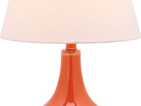 Safavieh Amy Gourd Glass Lamp Blood Orange on Sale