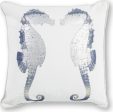 KAS Pillow L302 Silver Seahorses Hot on Sale