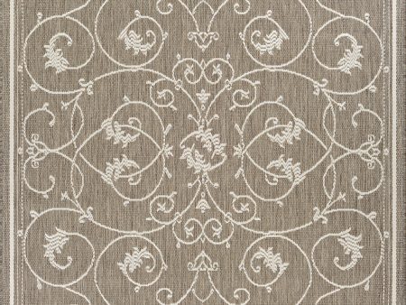 Couristan Recife Veranda Champagne Taupe Area Rug Online Hot Sale