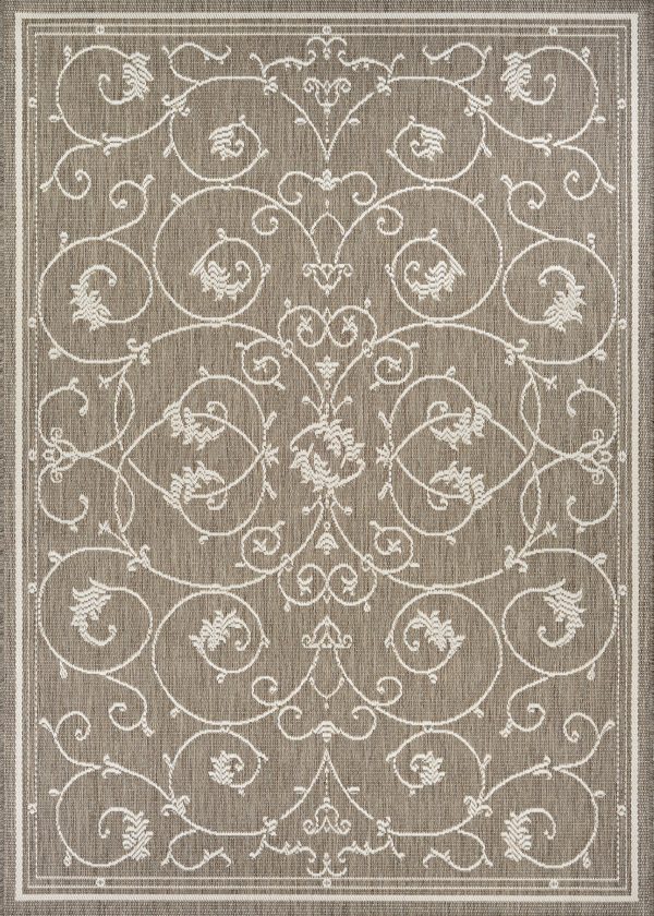 Couristan Recife Veranda Champagne Taupe Area Rug Online Hot Sale