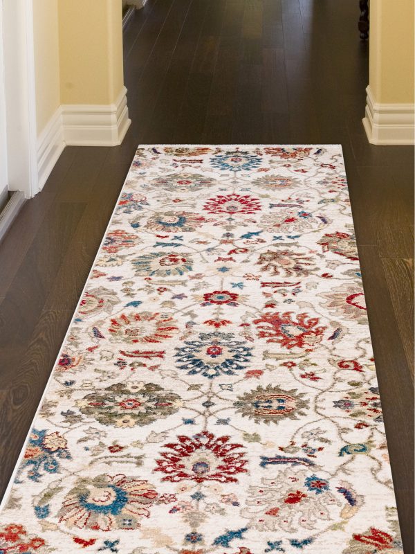 Trans Ocean Calais Vintage Floral Beige Area Rug by Liora Manne Fashion