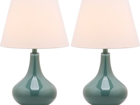 Safavieh Amy Gourd Glass Lamp Marine Blue Online Hot Sale