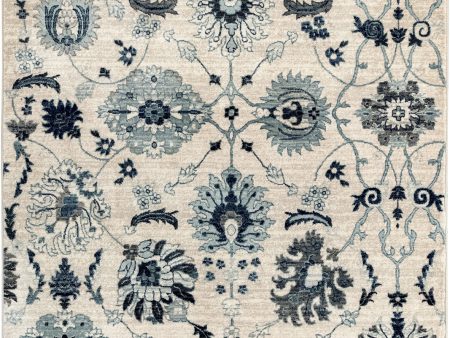 Trans Ocean Calais Vintage Floral Ivory Area Rug by Liora Manne For Sale