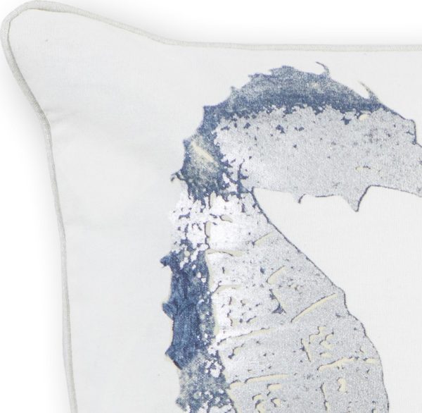 KAS Pillow L302 Silver Seahorses Hot on Sale