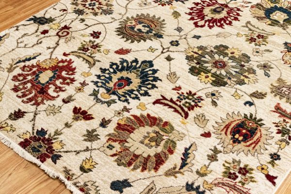 Trans Ocean Calais Vintage Floral Beige Area Rug by Liora Manne Fashion