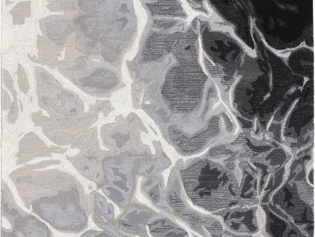 Trans Ocean Corsica Water Black white Area Rug by Liora Manne Online Hot Sale