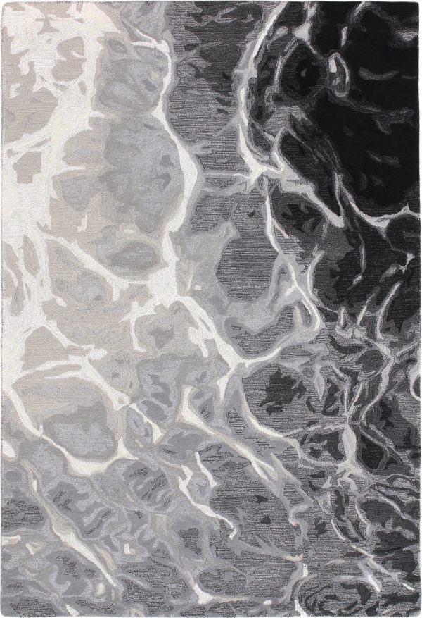 Trans Ocean Corsica Water Black white Area Rug by Liora Manne Online Hot Sale