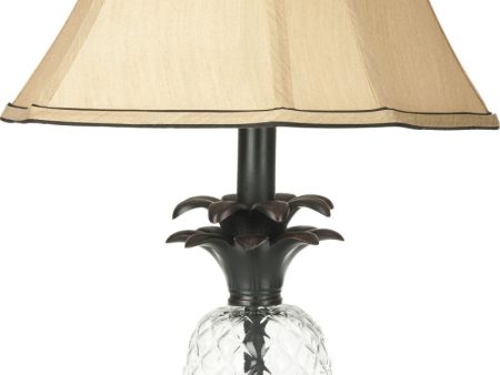 Safavieh Alanna Glass Pineapple Lamp Black Clear Cheap