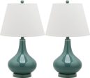 Safavieh Amy Gourd Glass Lamp Marine Blue Online Hot Sale