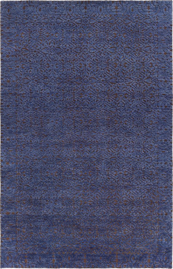 Chandra Ashton ASH-48700 Blue Brown Area Rug Hot on Sale