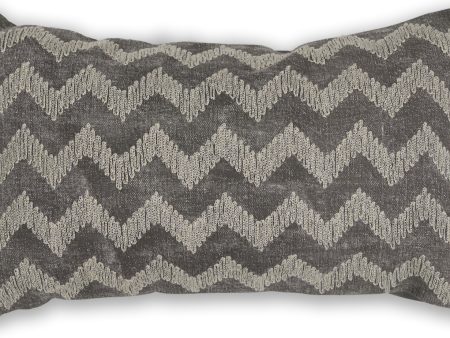 KAS Pillow L325 Grey Chevron For Sale