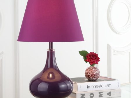 Safavieh Amy Gourd Glass Lamp Dark Purple Supply