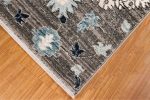 Trans Ocean Calais Vintage Floral Charcoal Area Rug by Liora Manne Cheap