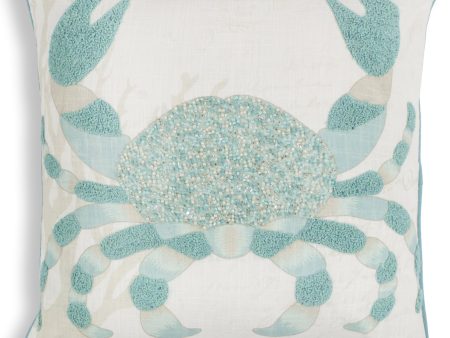 KAS Pillow L273 Aqua Crab on Sale