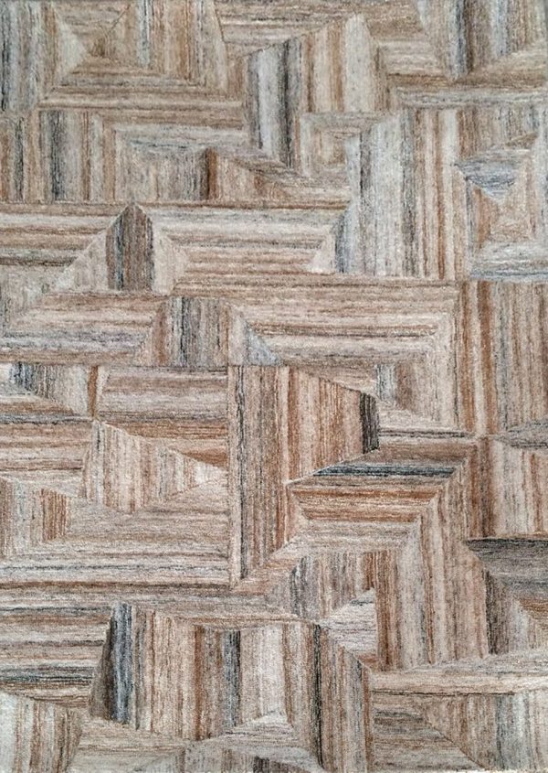 Chandra Avril AVR-49201 Brown Grey White Area Rug For Sale