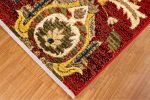 Trans Ocean Calais Vintage Floral Red Area Rug by Liora Manne Online now