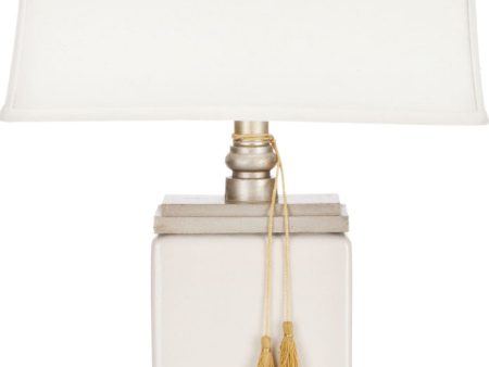 Safavieh Amiliana Cream Glazed Tassel Lamp Discount