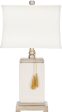 Safavieh Amiliana Cream Glazed Tassel Lamp Discount