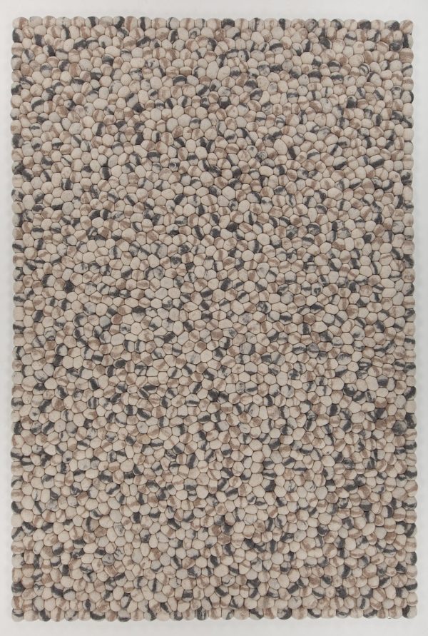 Chandra Pebbles PEB-46700 White Grey Area Rug Hot on Sale