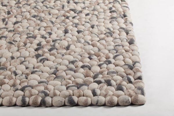 Chandra Pebbles PEB-46700 White Grey Area Rug Hot on Sale