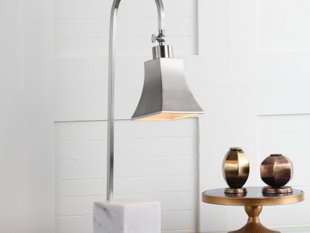 Safavieh Charley Desk Lamp Nickel White Marble Online Sale