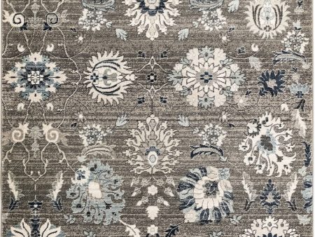 Trans Ocean Calais Vintage Floral Charcoal Area Rug by Liora Manne Cheap