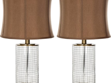 Safavieh Aerie Glass Table Lamp Brown Fashion