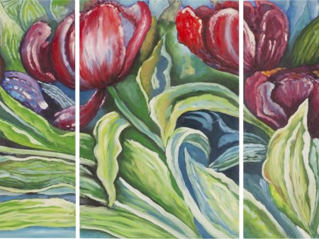 Safavieh Nouveau Tulips Triptych Wall Art Assorted Cheap