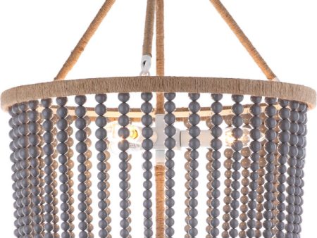 Safavieh Angie 3 Light Grey Beaded Pendant Lamp Online Sale