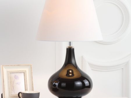 Safavieh Amy Gourd Glass Lamp Black Online Hot Sale