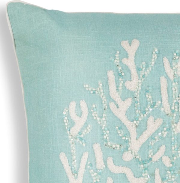 KAS Pillow L271 Aqua Coral Reef Online now