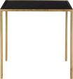 Safavieh Kiley Gold Leaf Mirror Top Accent Table and Black Discount