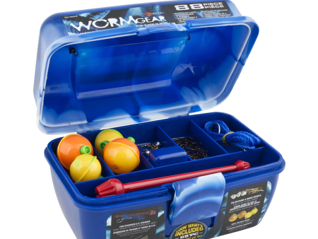 WormGear Tackle Box including 88 Pieces Blue Cheap