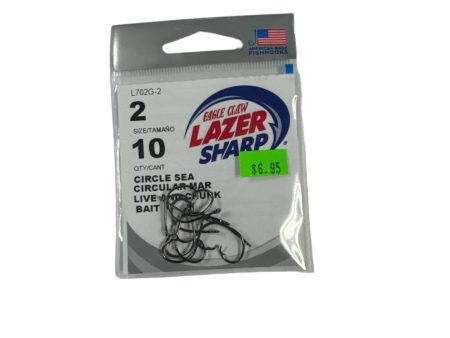 Eagle Claw Size 2 Lazer Sharp Circle Hook on Sale