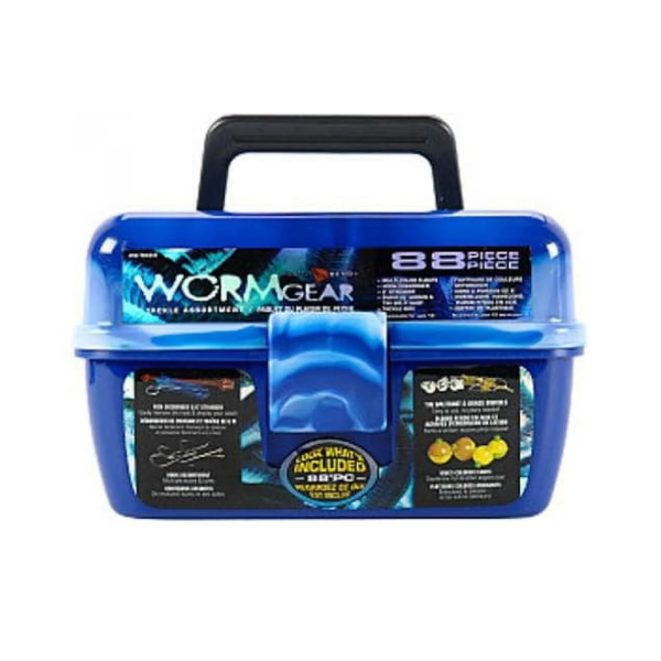 WormGear Tackle Box including 88 Pieces Blue Cheap