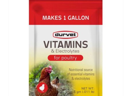 Durvet Vitamins & Electrolytes for Poultry, 5 gm Discount